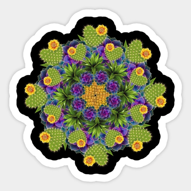 cactus love mandala Sticker by burenkaUA